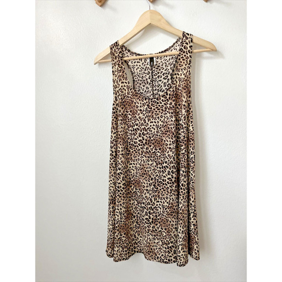 Yahada cheetah print racerback womens flowy tank‎ top 2X dressy work stretch - Picture 1 of 7